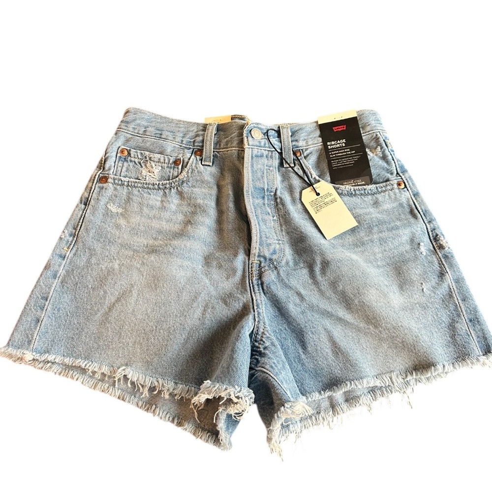 Levi's Women's Rib age Shorts Light Blue Size 27 NWT - Picture 5 of 12